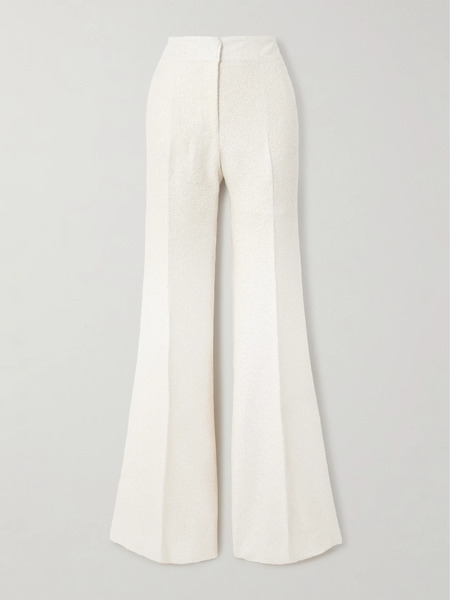  Gabriela Hearst Gabriela Hearst - Rhein Silk-bouclé Flared Pants - Ivory 