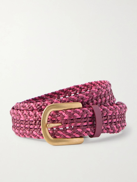  Gabriela Hearst Gabriela Hearst - Sam Woven Leather Belt - Fuchsia 