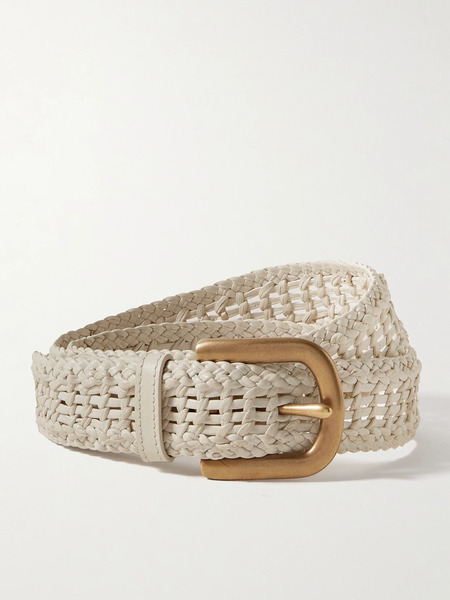  Gabriela Hearst Gabriela Hearst - Sam Woven Leather Belt - Ivory 