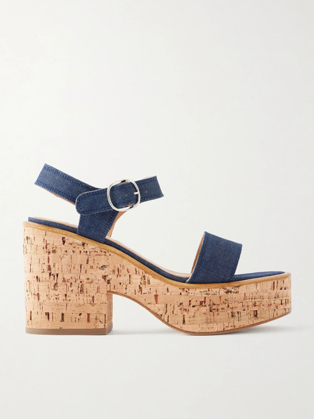  Gabriela Hearst Gabriela Hearst - Sardis 100 Denim Sandals - Mid Denim 