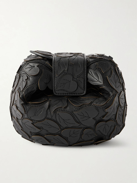  Gabriela Hearst Gabriela Hearst - Soft Demi Embroidered Leather Clutch - Black 