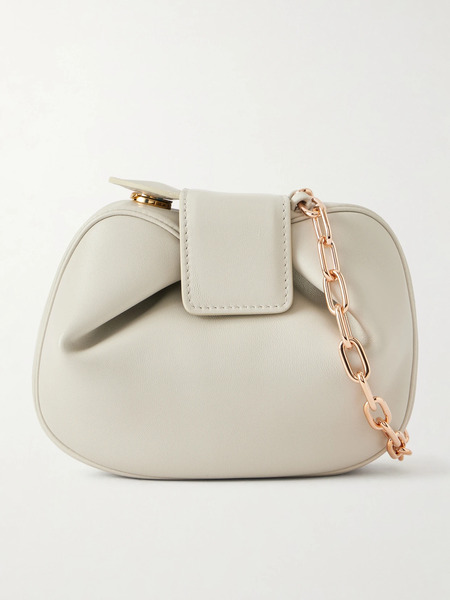  Gabriela Hearst Gabriela Hearst - Soft Demi Leather Clutch - Light Gray 