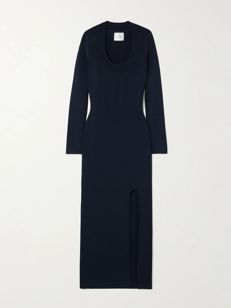  Galvan Galvan - Atalanta Stretch-knit Midi Dress - Navy 