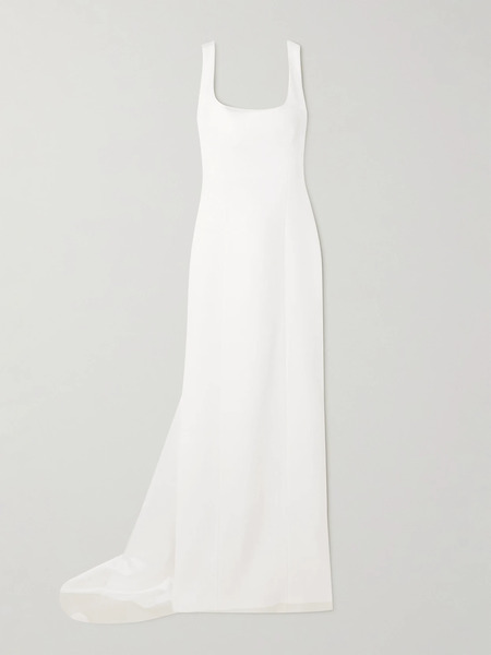  Galvan Galvan - Fiorentina Draped Satin Gown - Off-white 
