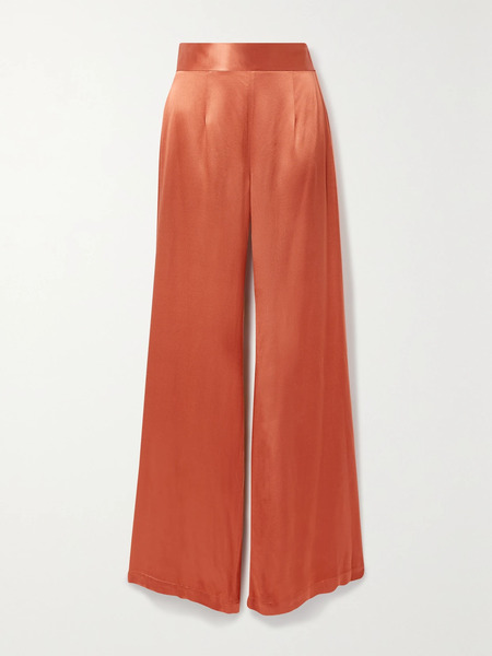  Galvan Galvan - Lido Satin Wide-leg Pants - Copper 