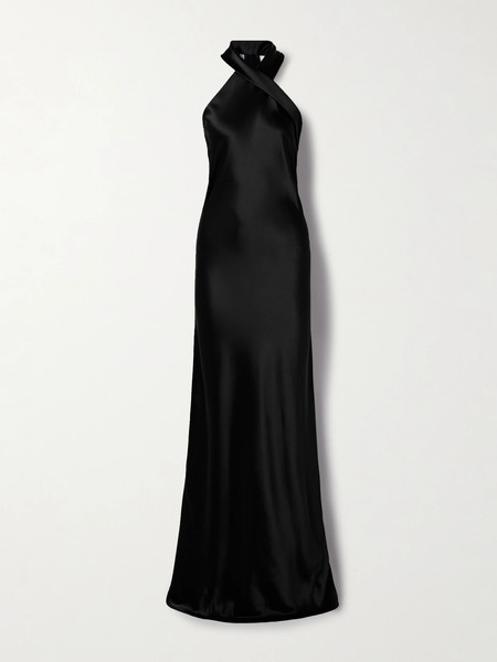  Galvan Galvan - Pandora Satin Gown - Black 