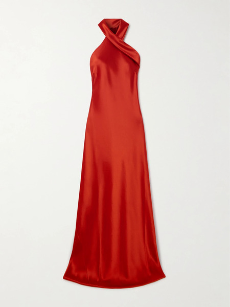  Galvan Galvan - Pandora Satin Gown - Brick 