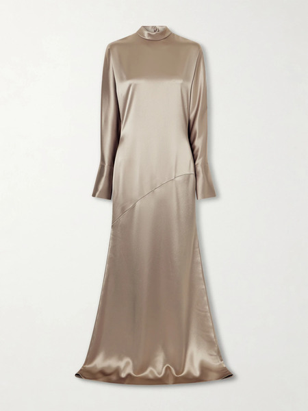  Galvan Galvan - Phoenix Satin Gown - Taupe 
