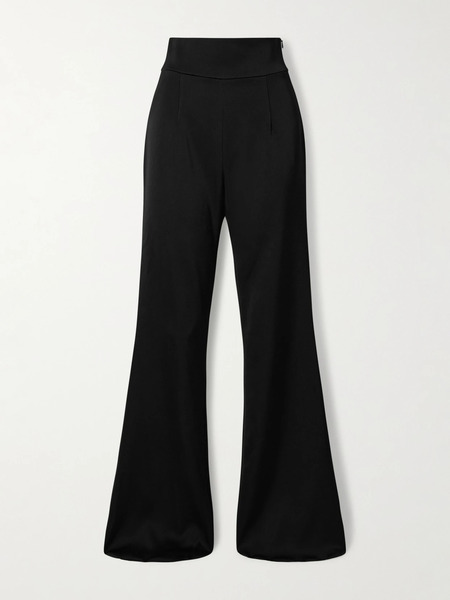  Galvan Galvan - Satin Flared Pants - Black 