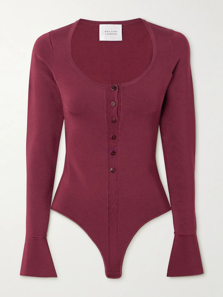  Galvan Galvan - Stretch-jersey Bodysuit - Burgundy 