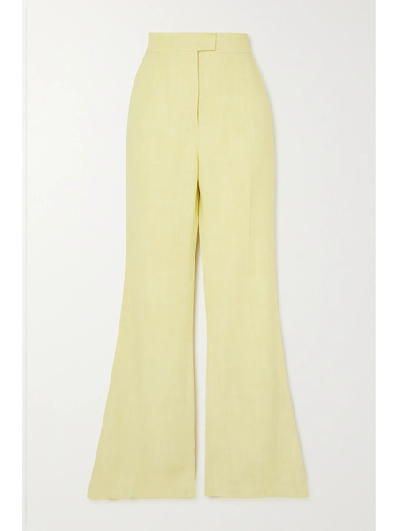  Galvan Galvan - Woven Wide-leg Pants - Pastel Yellow 
