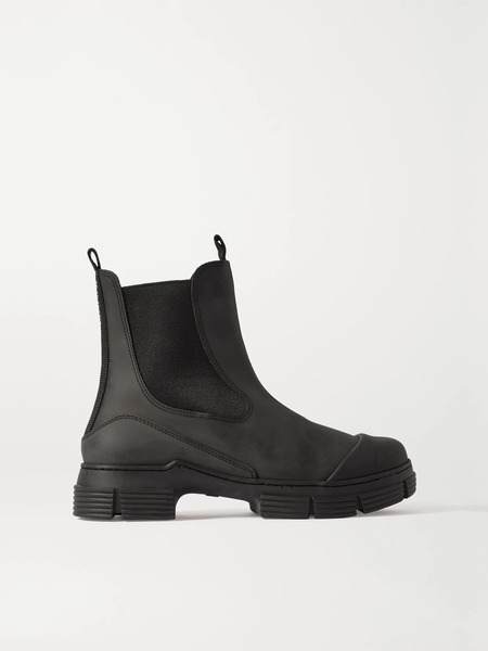  Ganni Ganni - + Net Sustain Rubber Chelsea Boots - Black 