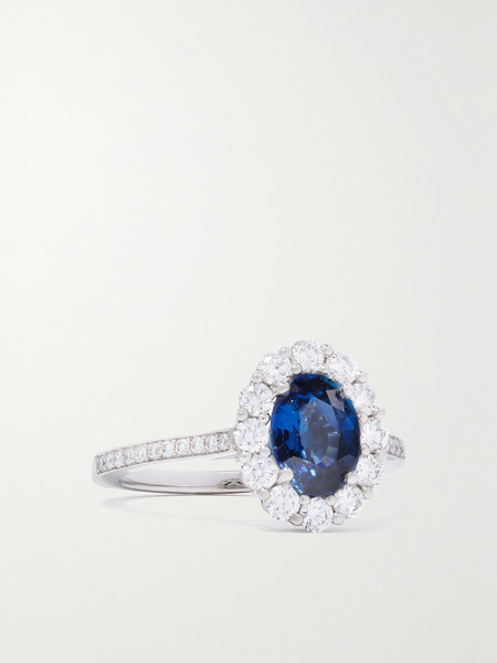  Garrard Garrard - 1735 Platinum, Sapphire And Diamond Ring - Silver 