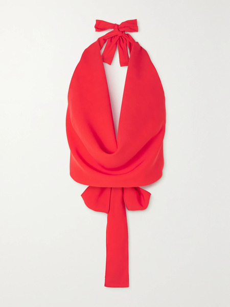  Gauchere Gauchere - Open-back Twill Halterneck Top - Red 