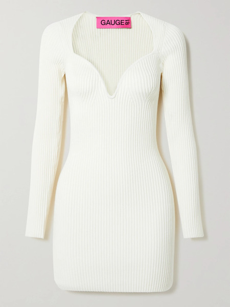  Gauge81 Gauge81 - Mija Ribbed Merino Wool-blend Mini Dress - Ecru 