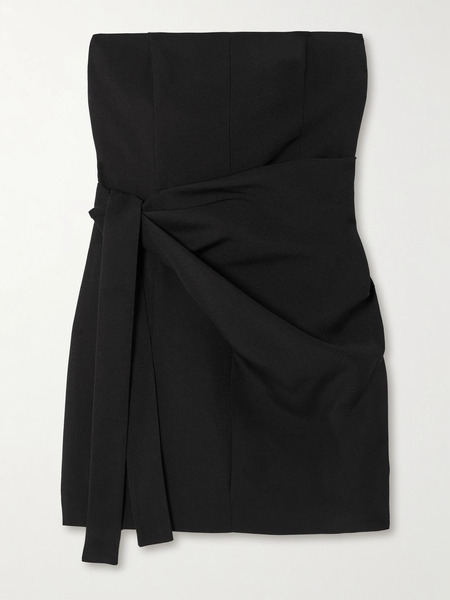  Gauge81 Gauge81 - Natal Draped Grain De Poudre Mini Dress - Black 