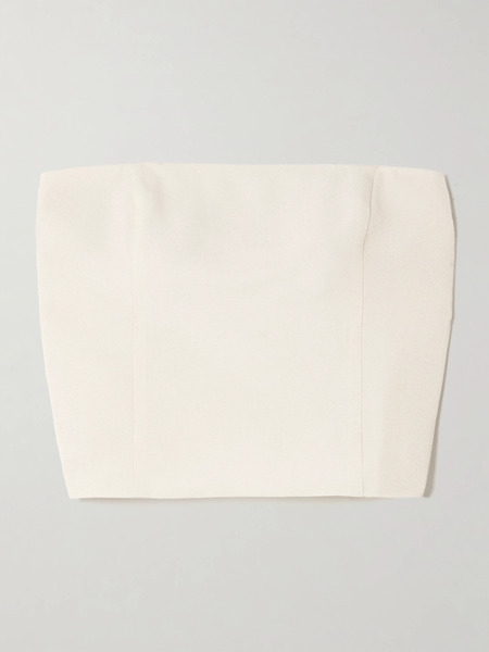  Gauge81 Gauge81 - Tona Cropped Strapless Crepe Top - Off-white 