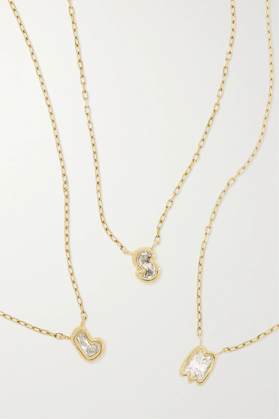  Gemella Gemella - Bubble Bezels 18-karat Gold Diamond Necklace - D 