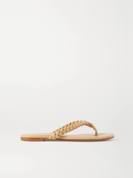  Gianvito Rossi Gianvito Rossi - Braided Leather Flip Flops - Beige 