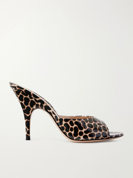  Gianvito Rossi Gianvito Rossi - 95 Leopard-print Leather Mules - Leopard Print 