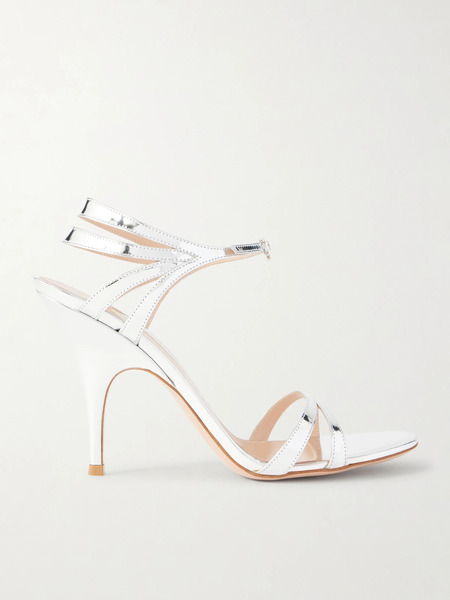  Gianvito Rossi Gianvito Rossi - 95 Mirrored-leather Sandals - Silver 