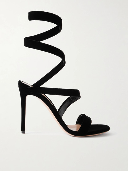  Gianvito Rossi Gianvito Rossi - Opera 105 Velvet Sandals - Black 