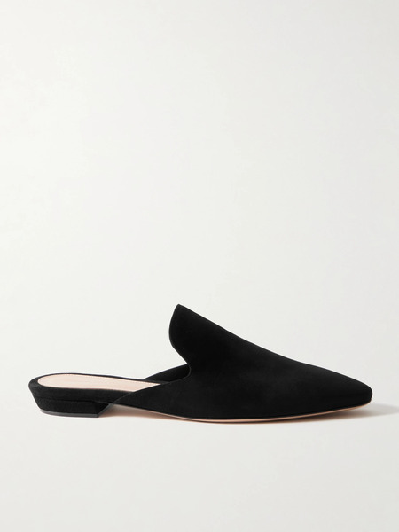  Gianvito Rossi Gianvito Rossi - Raja Suede Slippers - Black 