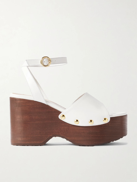  Gianvito Rossi Gianvito Rossi - 110 Studded Leather Platform Sandals - White 
