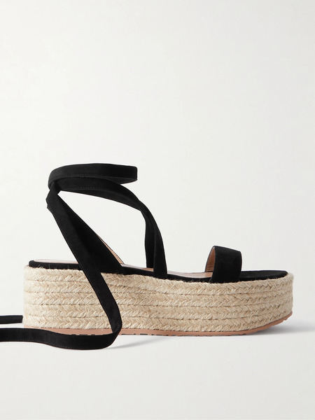  Gianvito Rossi Gianvito Rossi - 40 Suede Platform Espadrilles - Black 