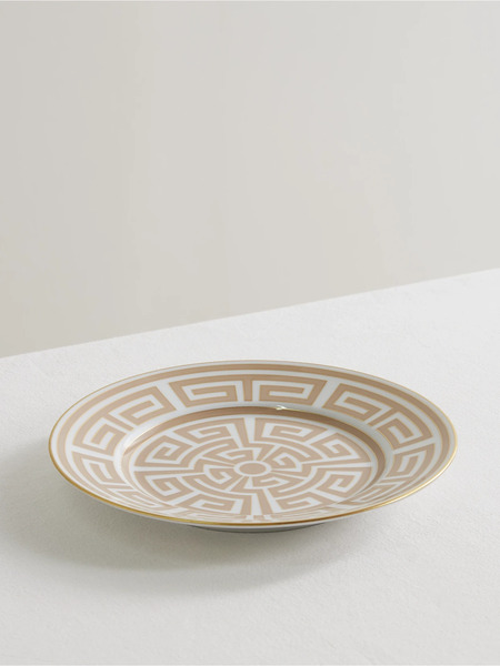  Ginori Ginori 1735 - Labrinto Gold-plated Porcelain Dessert Plate - White 