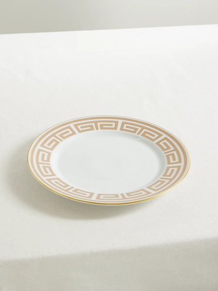  Ginori Ginori 1735 - Labrinto Gold-plated Porcelain Dinner Plate - White 