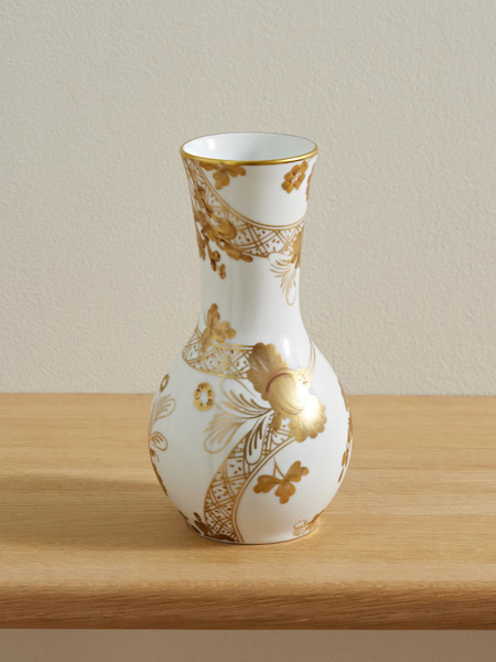  Ginori Ginori 1735 - Tulip Gold-plated Porcelain Vase - Multi 