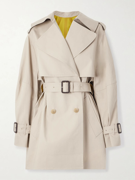  Givenchy Givenchy - Double-breasted Belted Cotton-gabardine Trench Coat - Beige 