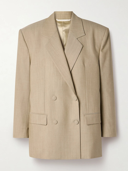  Givenchy Givenchy - Double-breasted Wool Blazer - Beige 