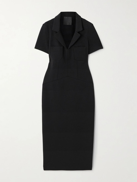  Givenchy Givenchy - Embellished Jersey Midi Dress - Black 