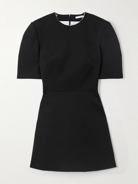  Givenchy Givenchy - Grain De Poudre Wool Mini Dress - Black 