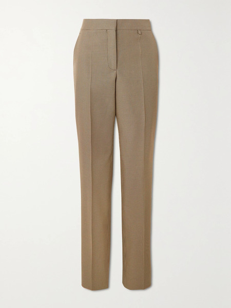 Givenchy Givenchy - Houndstooth Twill Tapered Pants - Brown 