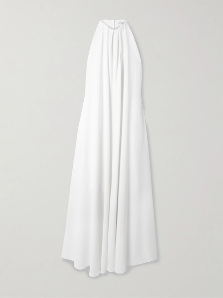  Givenchy Givenchy - Open-back Draped Cady Halterneck Maxi Dress - Ivory 