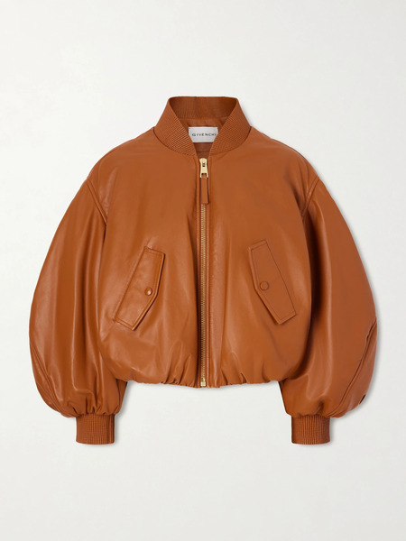  Givenchy Givenchy - Padded Leather Bomber Jacket - Tan 