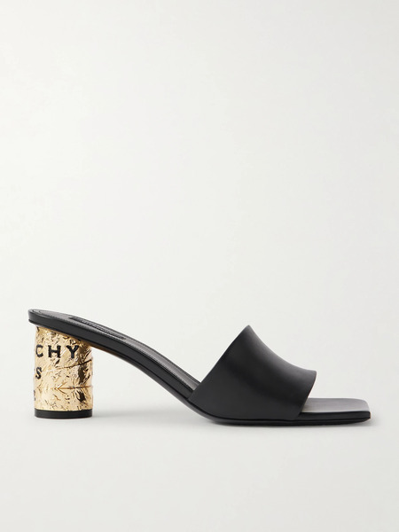  Givenchy Givenchy - Tape Leather Mules - Black 