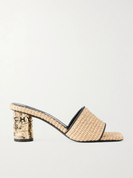  Givenchy Givenchy - Tape Raffia Mules - Beige 