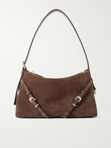  Givenchy Givenchy - Voyou Suede Shoulder Bag - Tan 