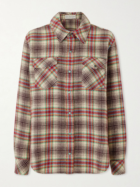  God’s True Cashmere God's True Cashmere - Balance Checked Cashmere Shirt - Beige 