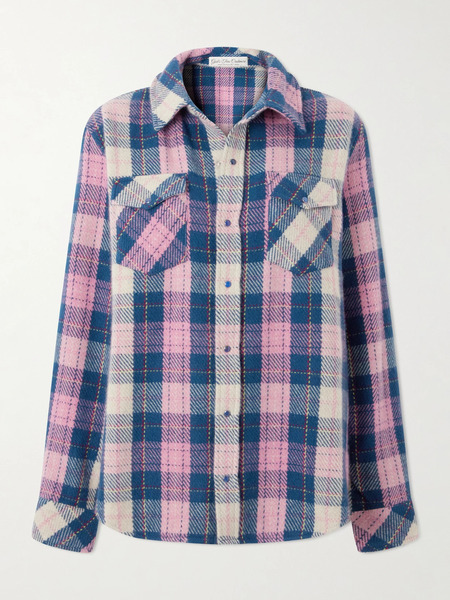  God’s True Cashmere God's True Cashmere - Checked Cashmere Shirt - Pink 