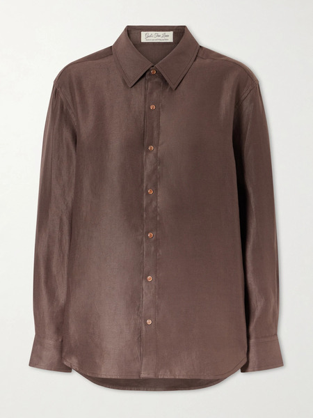  God’s True Cashmere God's True Cashmere - Cocoa Linen Shirt - Brown 