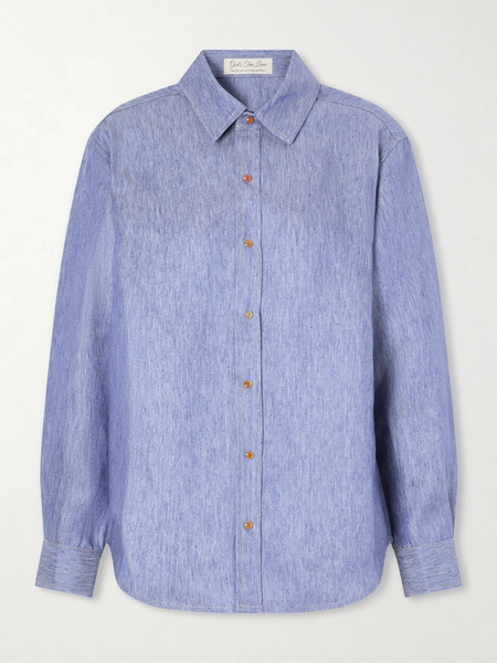  God’s True Cashmere God's True Cashmere - Linen-denim Shirt - Blue 