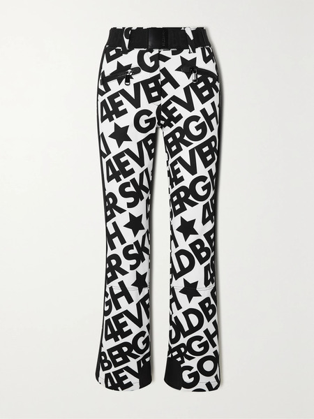  Goldbergh Goldbergh - Skistar Printed Belted Flared Ski Pants - White 