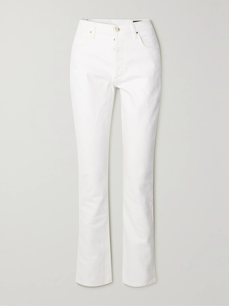  Goldsign Goldsign - The Morgan High-rise Slim-leg Jeans - White 
