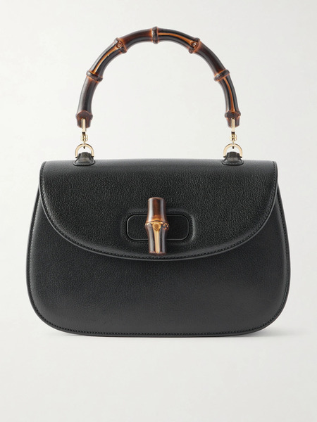  Gucci Gucci - Bamboo 1947 Medium Leather Clutch - Black 