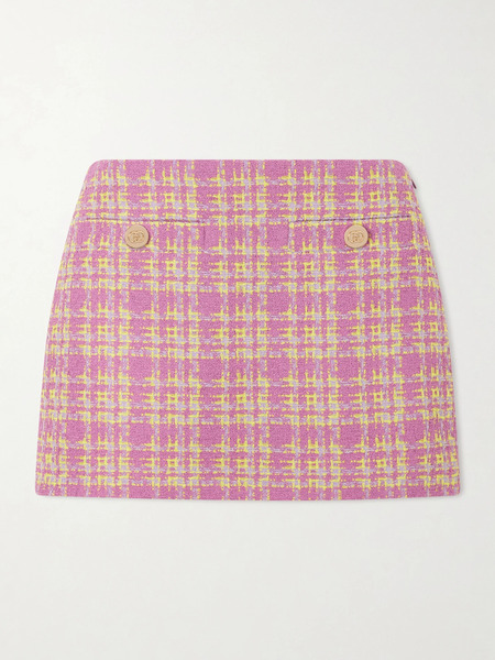  Gucci Gucci - Cotton-blend Tweed Mini Skirt - Pink 